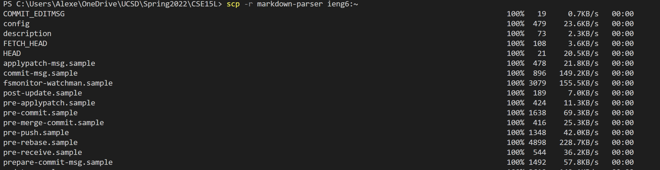 markdown parse scp recursive